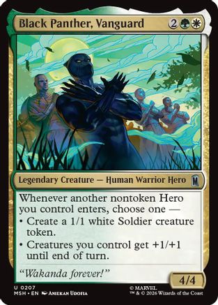 Black Panther, Vanguard (MSH-207) - Marvel Super Heroes Foil