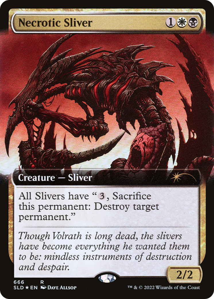 Necrotic Sliver (Extended Art) (SLD-666) - Secret Lair Drop: (Extended Art) Foil