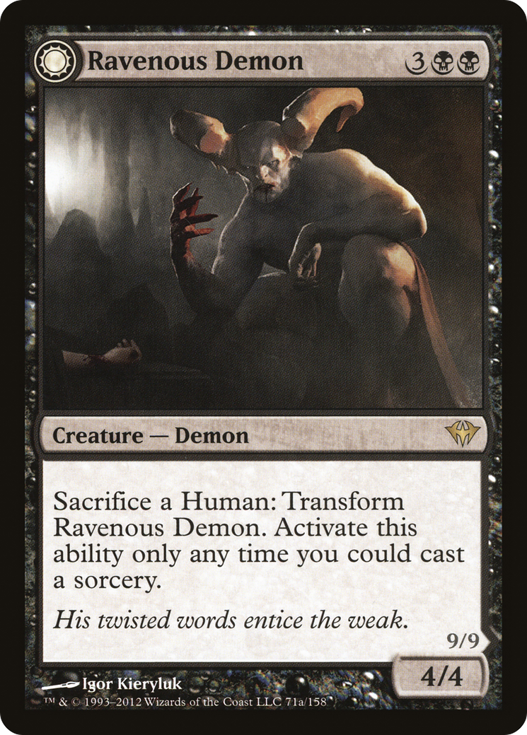 Ravenous Demon (DKA-071) - Dark Ascension: (Double Faced Transform)