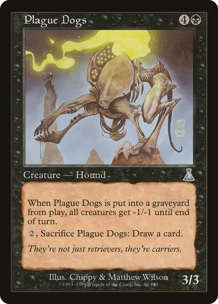 Plague Dogs (UDS-066) - Urza's Destiny Foil