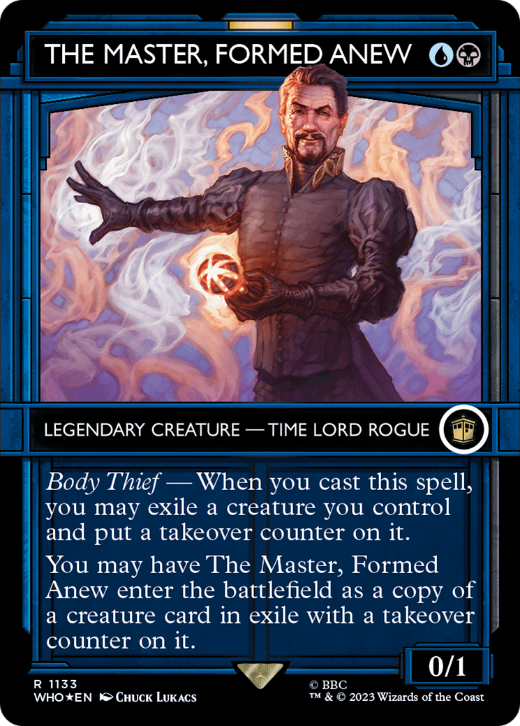 The Master, Formed Anew (Showcase) (Surge Foil) (WHO-1133) - Doctor Who: (Showcase) (Borderless) Foil