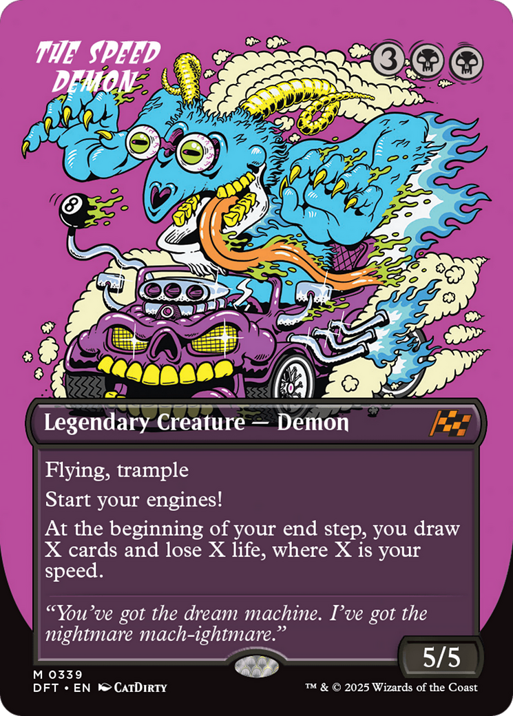The Speed Demon (Borderless) (DFT-339) - Aetherdrift Foil