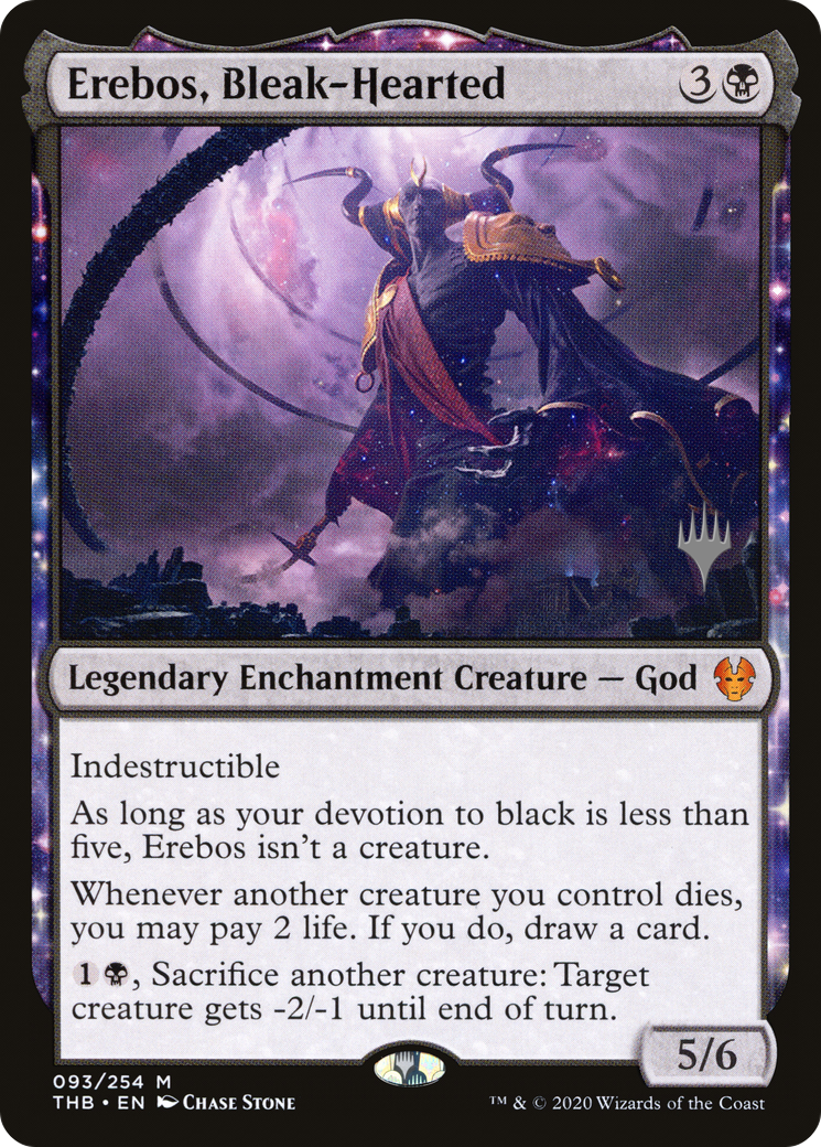 Erebos, Bleak-Hearted (PPTHB-093) - Theros Beyond Death Promos: (enchantment) Foil
