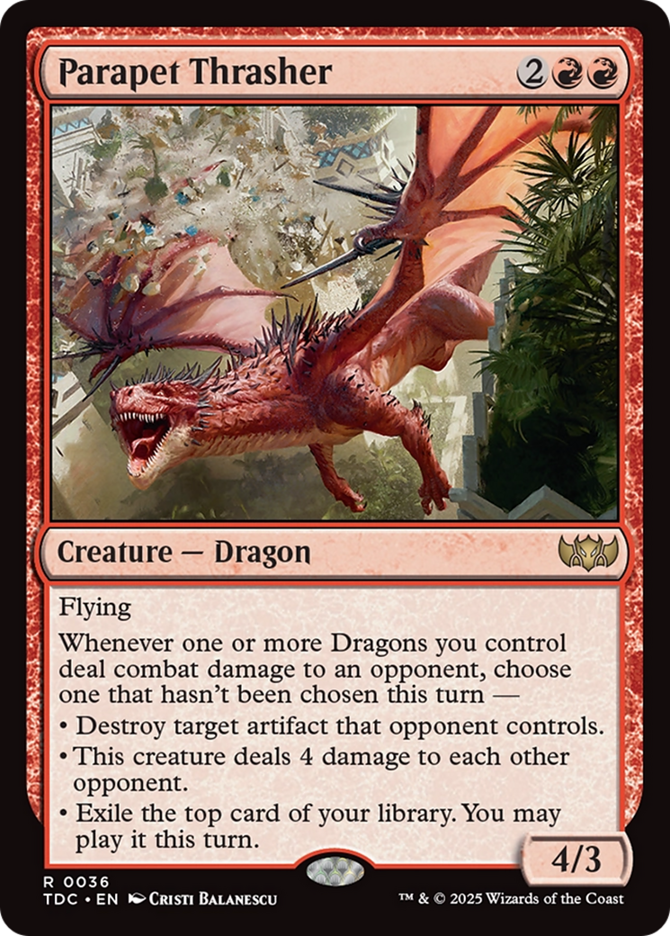 Parapet Thrasher (TDC-036) - Commander: Tarkir: Dragonstorm