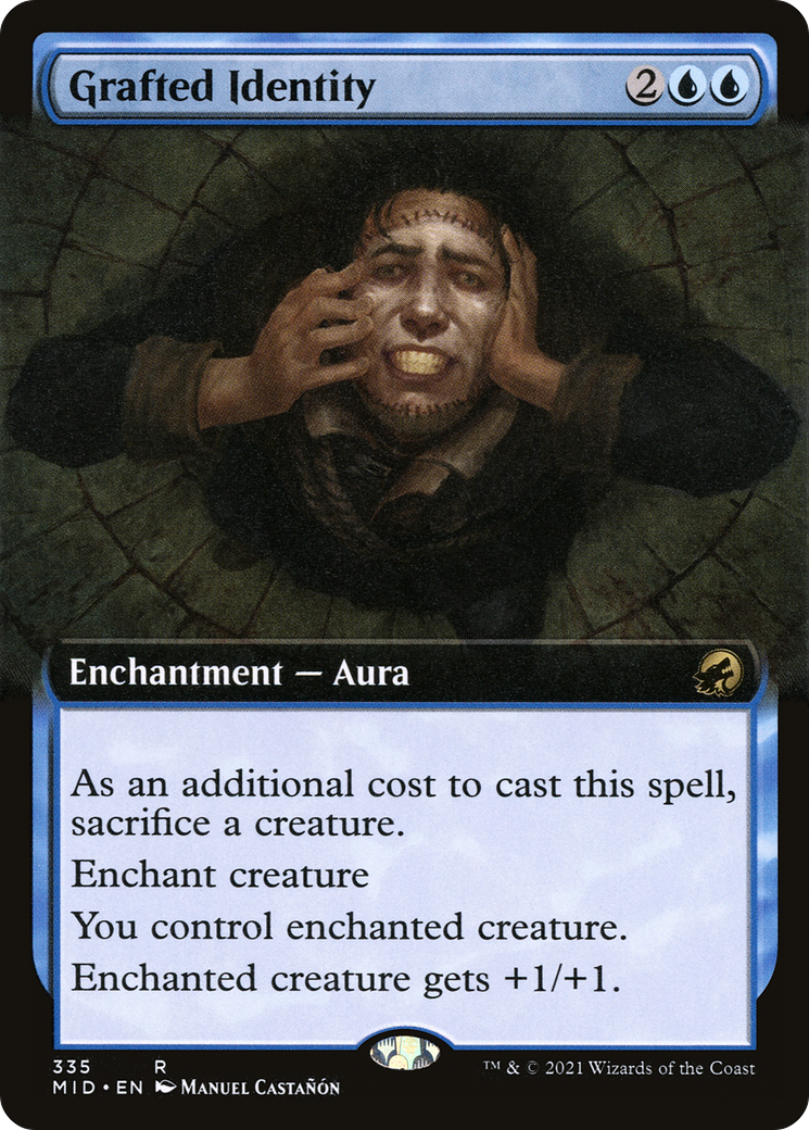 Grafted Identity (Extended Art) (MID-335) - Innistrad: Midnight Hunt: (Extended Art) Foil