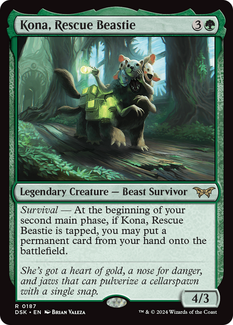 Kona, Rescue Beastie (0187) (DSK-187) - Duskmourn: House of Horror Foil