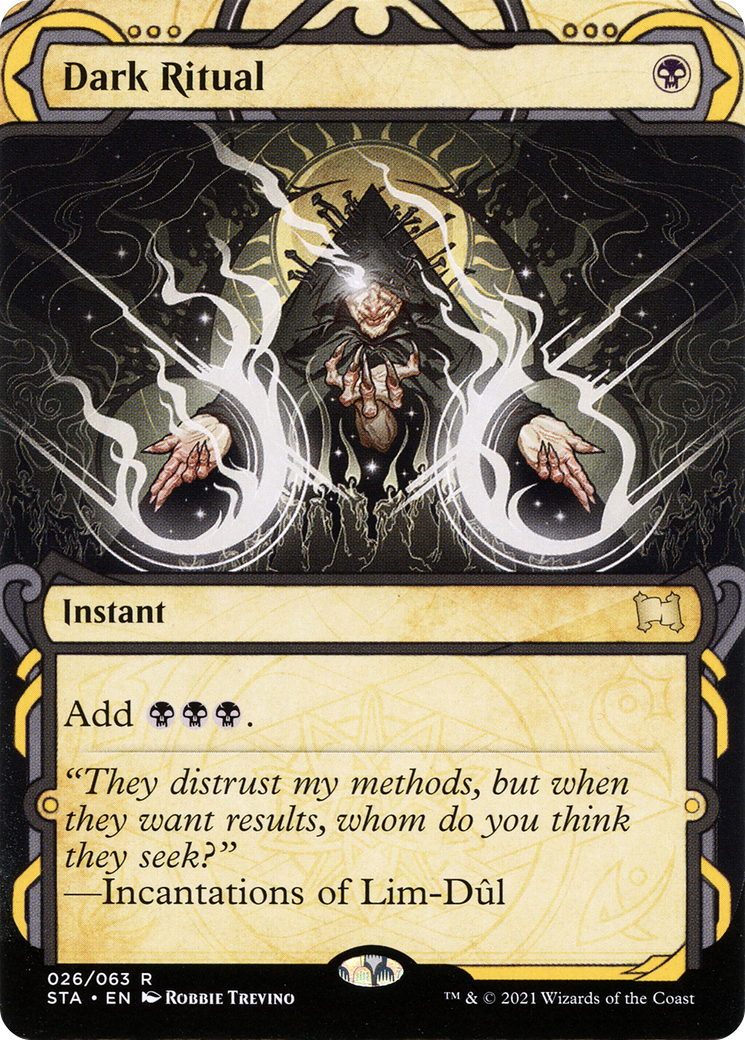 Dark Ritual (STA-026) - Strixhaven Mystical Archive: (Showcase) (Borderless) Foil