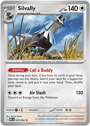 Silvally 070/084 - Holofoil ME05 Pitch Black - Rare