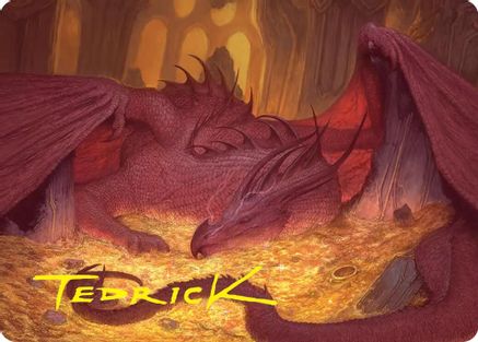 Smaug the Magnificent Art Card (Gold-Stamped Signature) (ASHOB-043) - Art Series: The Hobbit