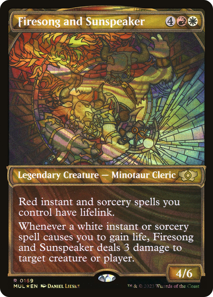 Firesong and Sunspeaker (Halo Foil) (MUL-169) - Multiverse Legends: (Showcase) Foil