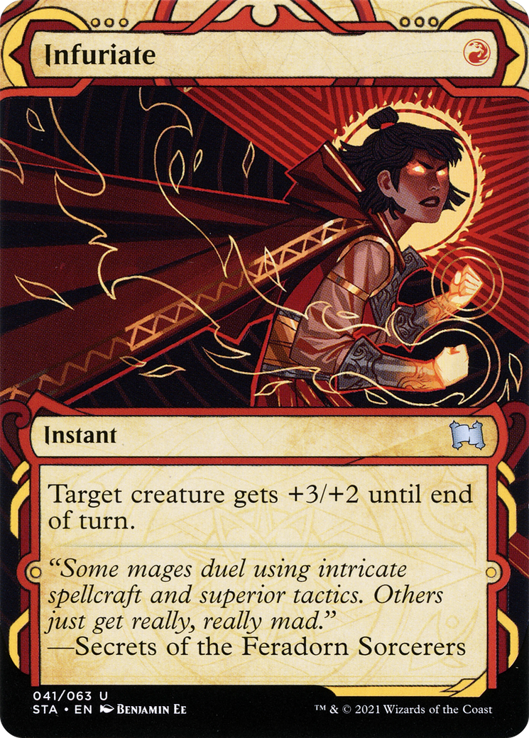 Infuriate (STA-041) - Strixhaven Mystical Archive: (Showcase) (Borderless) Foil