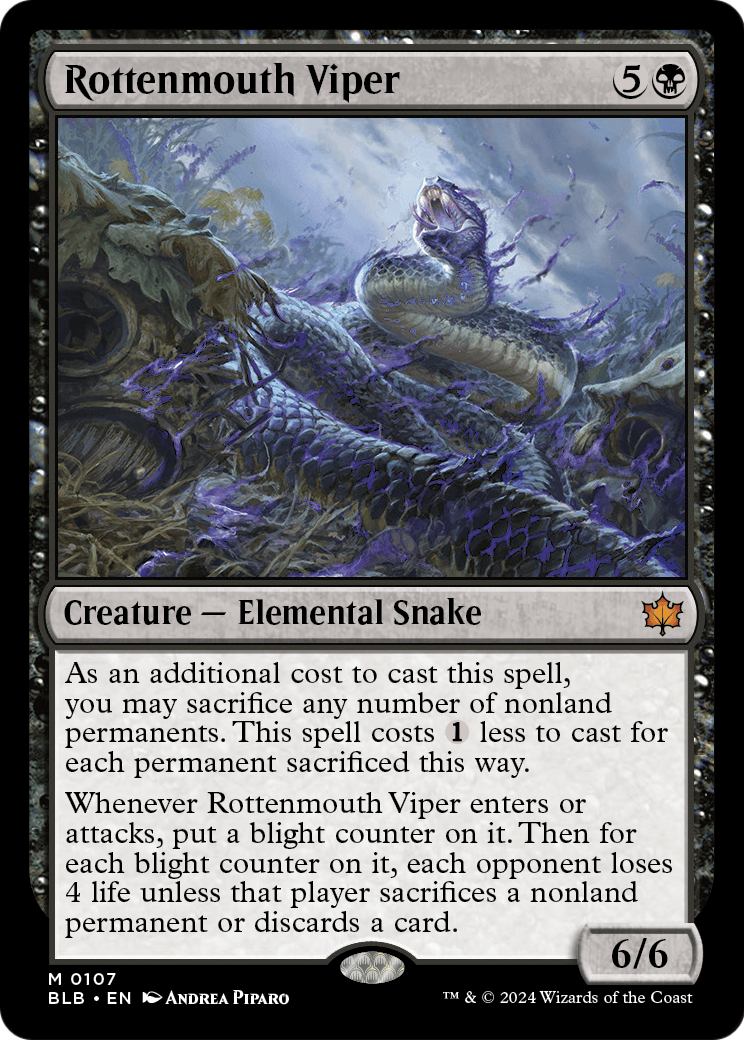 Rottenmouth Viper (BLB-107) - Bloomburrow Foil