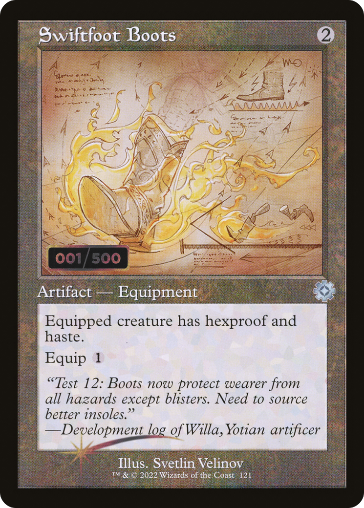Swiftfoot Boots (Schematic) (Serial Numbered) (BRR-121) - The Brothers' War Retro Artifacts Foil
