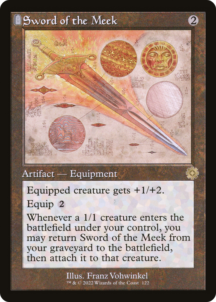 Sword of the Meek (Schematic) (BRR-122) - The Brothers' War Retro Artifacts: (tombstone) Foil