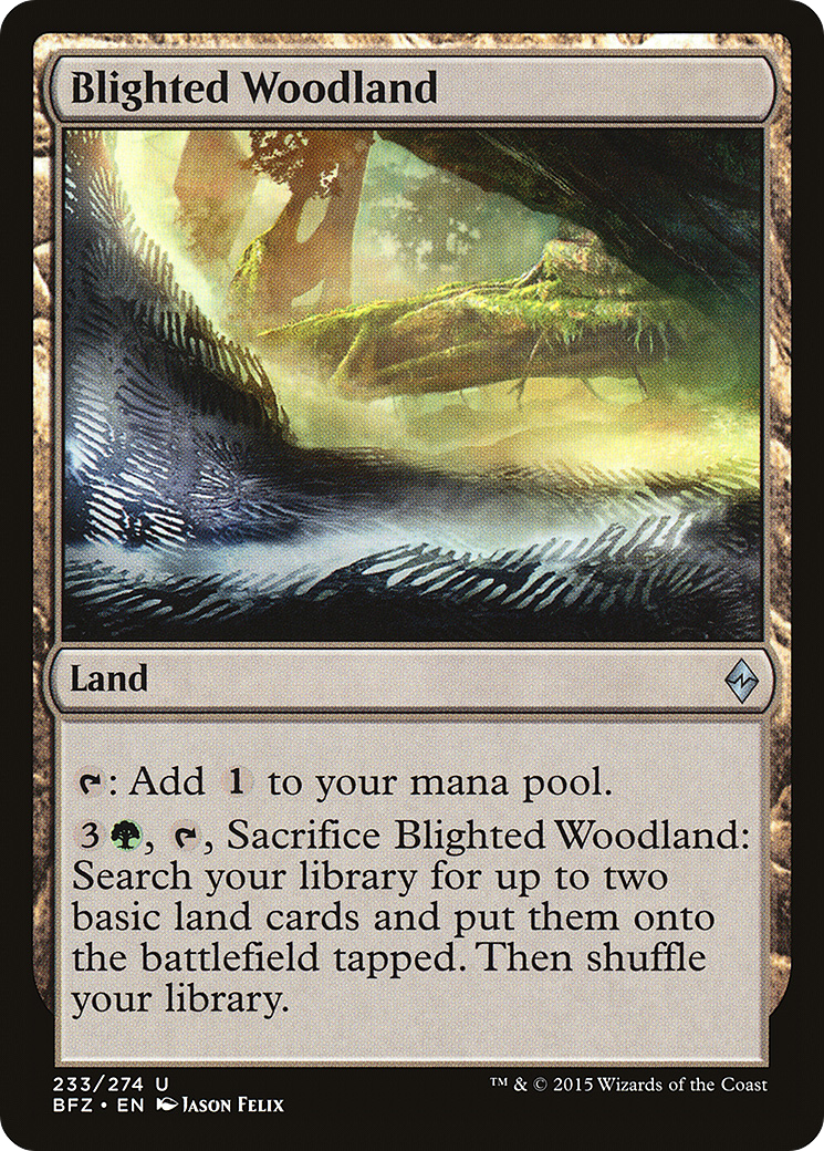 Blighted Woodland (BFZ-233) - Battle for Zendikar Foil