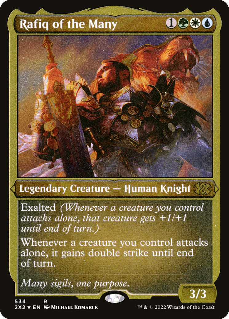 Rafiq of the Many (Foil Etched) (2X2-534) - Double Masters 2022 Foil