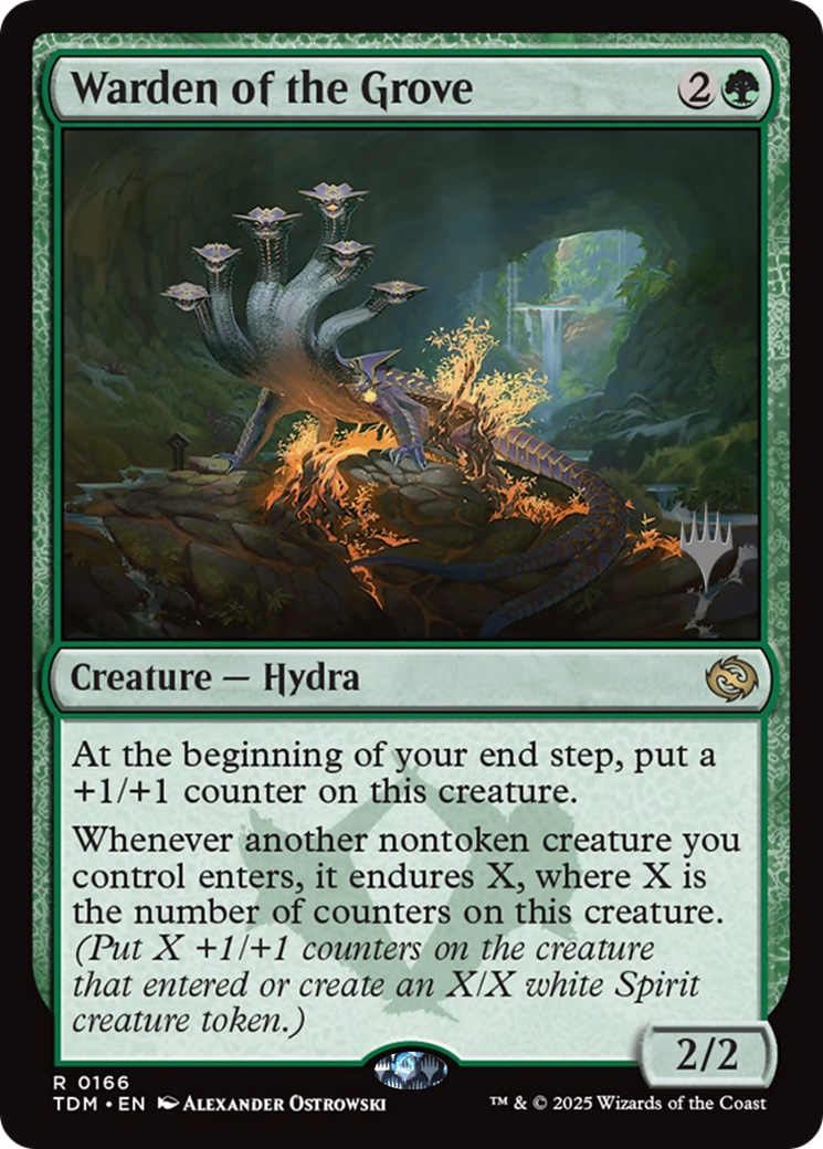 Warden of the Grove (PPTDM-166) - Promo Pack: Tarkir: Dragonstorm Foil