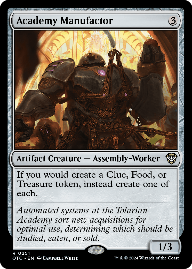 Academy Manufactor (OTC-251) - Outlaws of Thunder Junction Commander