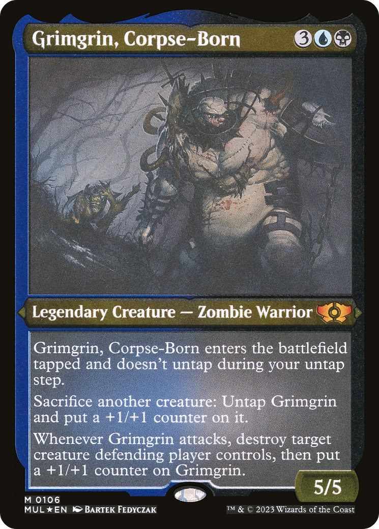 Grimgrin, Corpse-Born (Foil Etched) (MUL-106) - Multiverse Legends Foil