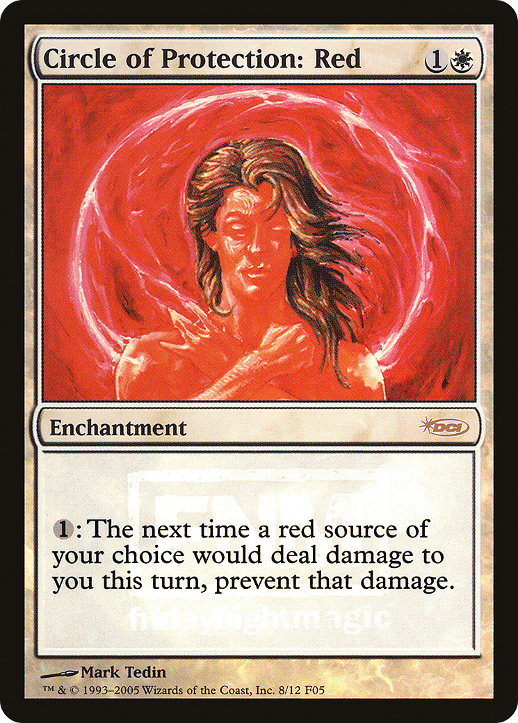 Circle of Protection: Red (FNM-008) - Friday Night Magic 2005 Foil