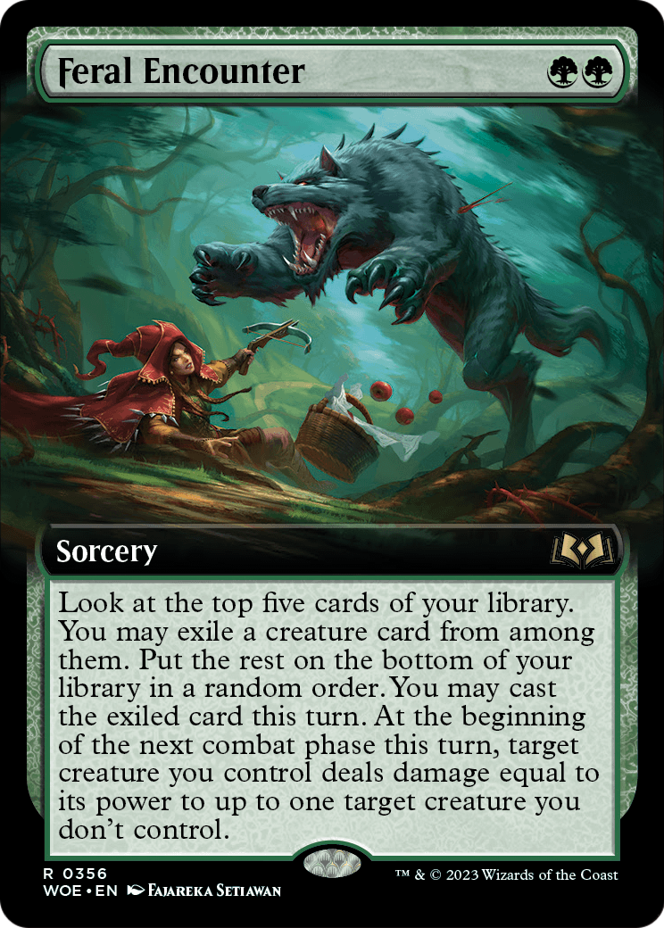Feral Encounter (Extended Art) (WOE-356) - Wilds of Eldraine: (Extended Art) Foil
