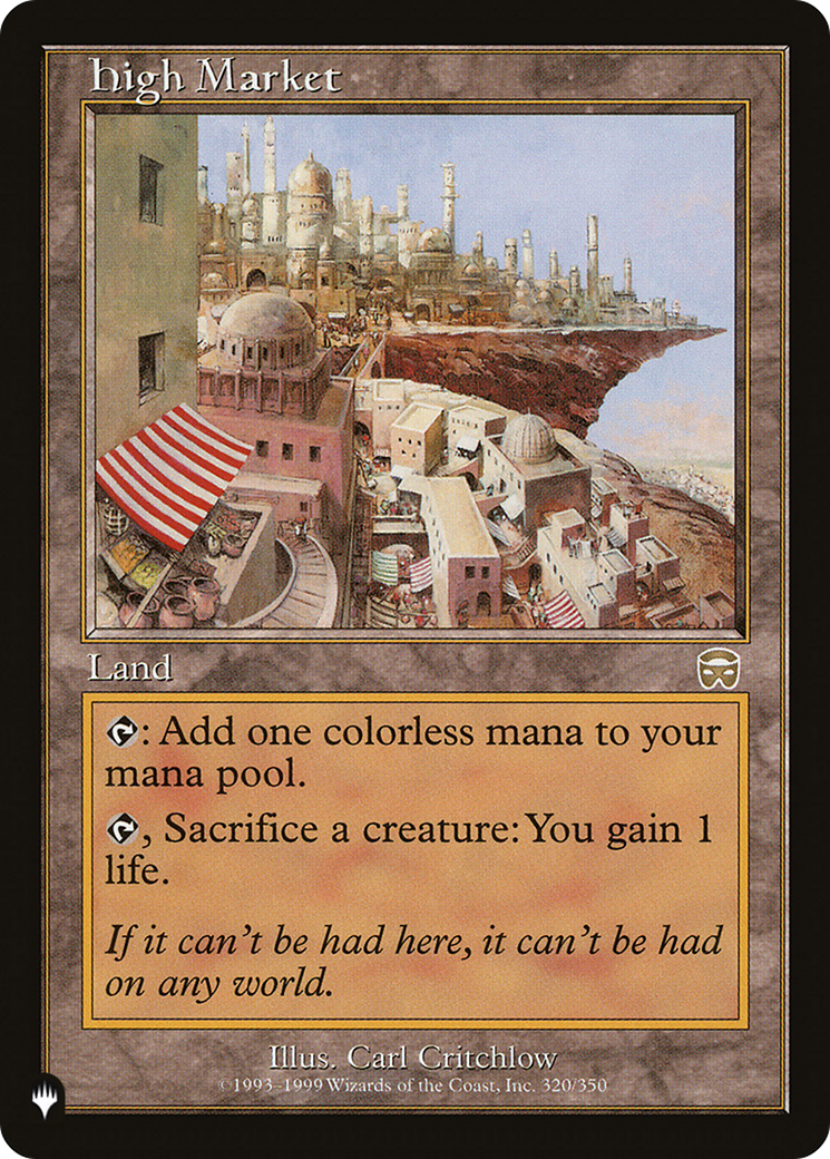 High Market (LIST-320/350) - The List