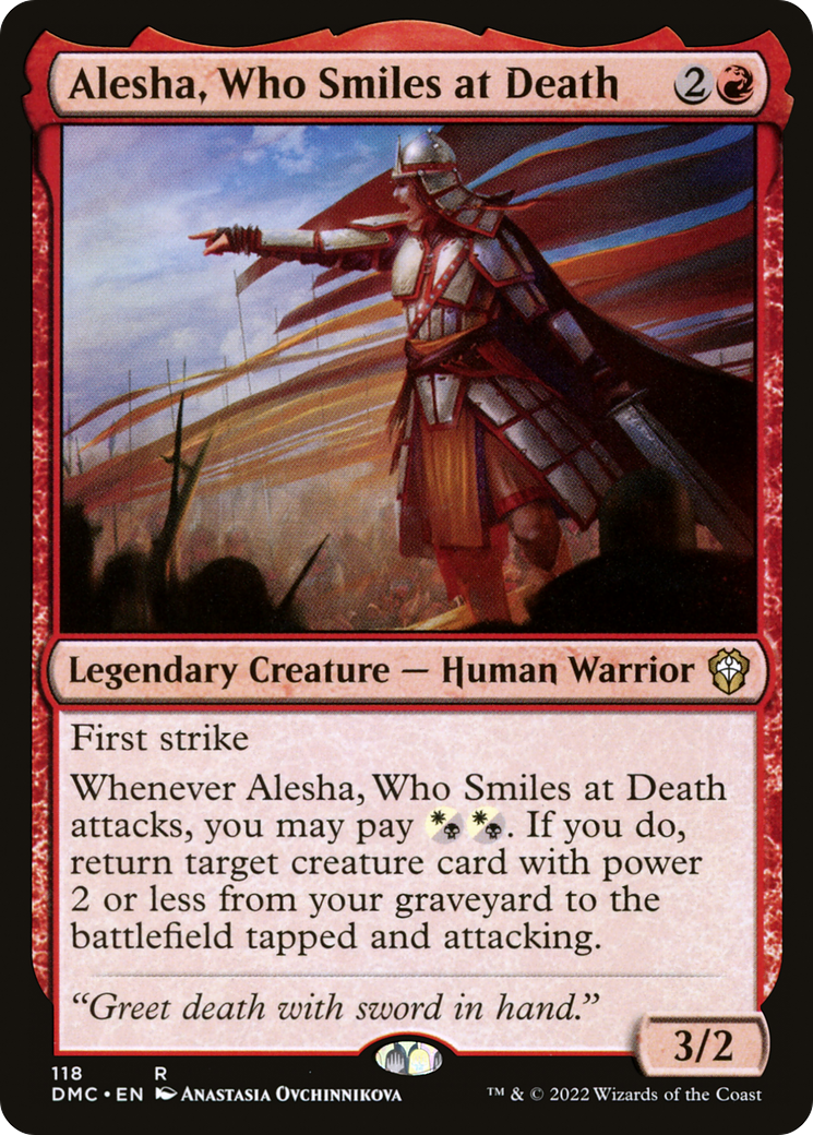 Alesha, Who Smiles at Death (DMC-118) - Dominaria United Commander