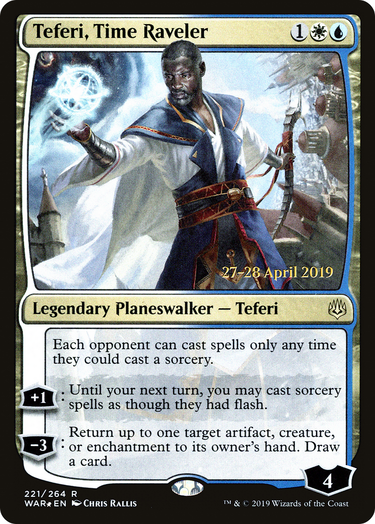 Teferi, Time Raveler (PRE-221) - War of the Spark Promos Foil