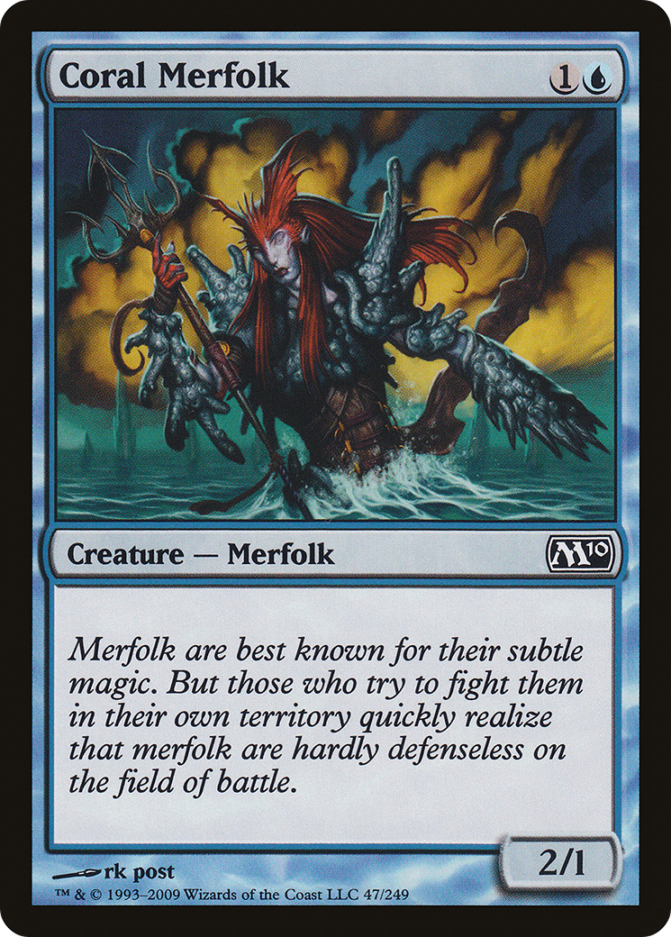 Coral Merfolk (M10-047) - Magic 2010