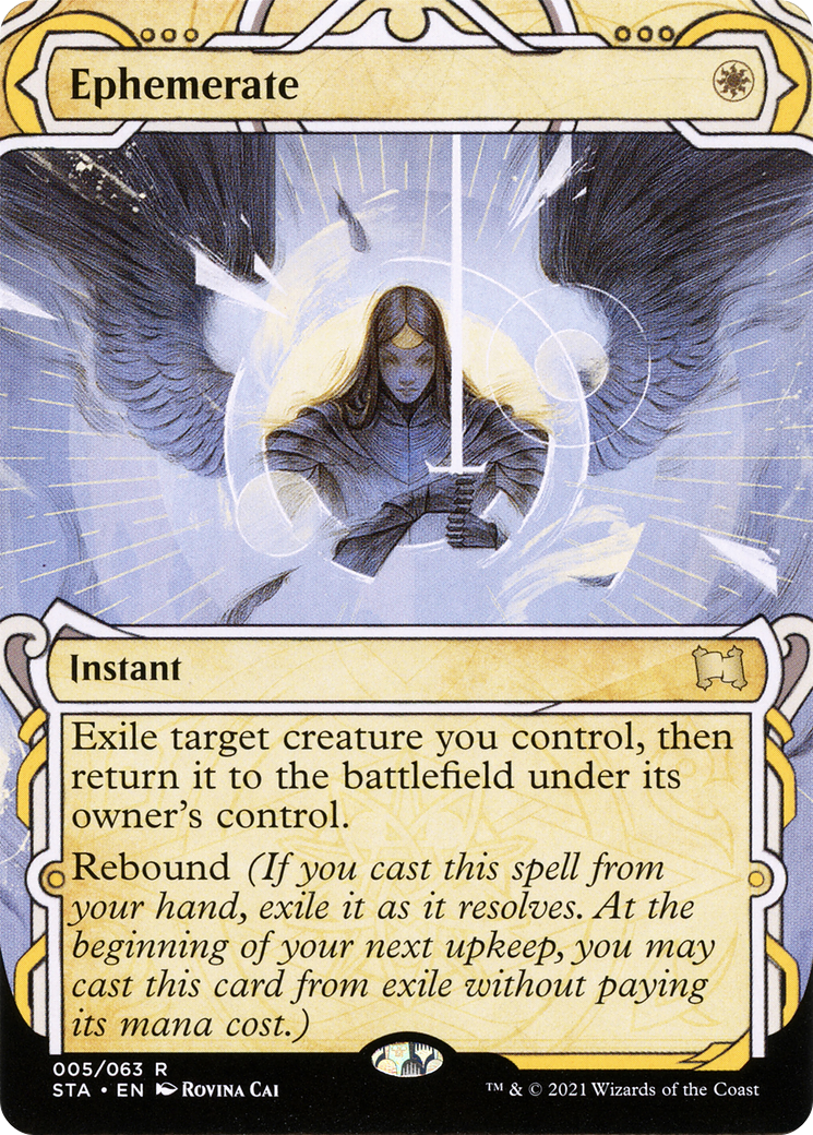 Ephemerate (STA-005) - Strixhaven Mystical Archive: (Showcase) (Borderless) Foil