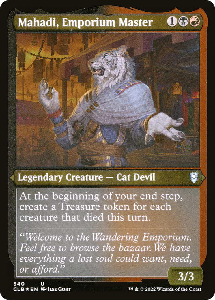 Mahadi, Emporium Master (Foil Etched) (CLB-540) - Commander Legends: Battle for Baldur's Gate Foil