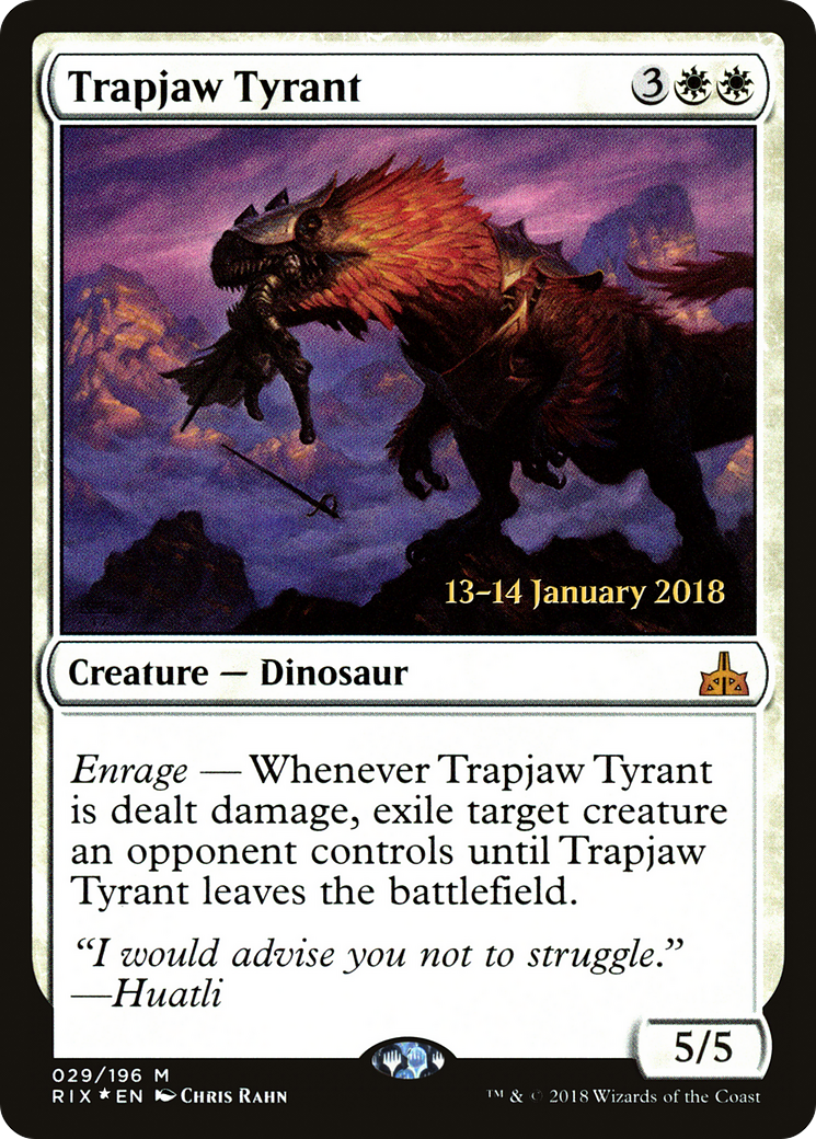 Trapjaw Tyrant (PRE-029) - Rivals of Ixalan Promos Foil