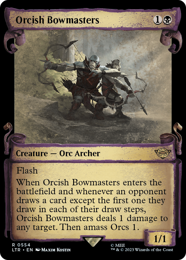 Orcish Bowmasters (Showcase Scrolls) (LTR-554) - The Lord of the Rings: Tales of Middle-earth: (Showcase) Foil