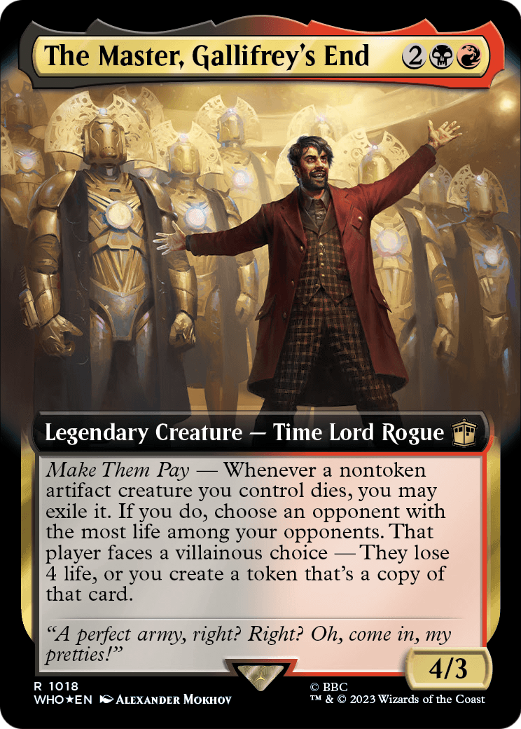 The Master, Gallifrey's End (Extended Art) (Surge Foil) (WHO-1018) - Doctor Who: (Extended Art) Foil
