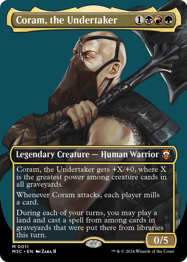 Coram, the Undertaker (Borderless) (M3C-011) - Modern Horizons 3 Commander