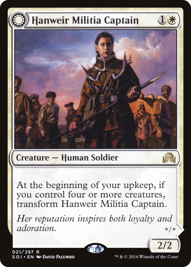Hanweir Militia Captain (SOI-021) - Shadows over Innistrad: (Double Faced Transform) Foil