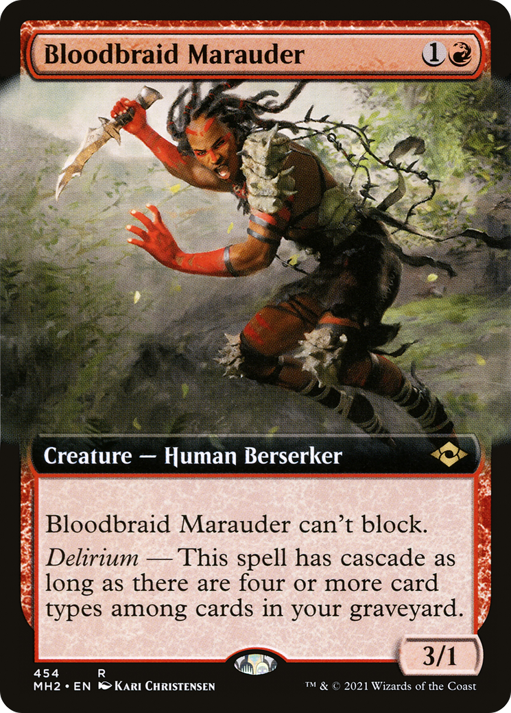 Bloodbraid Marauder (Extended Art) (MH2-454) - Modern Horizons 2: (Extended Art) Foil