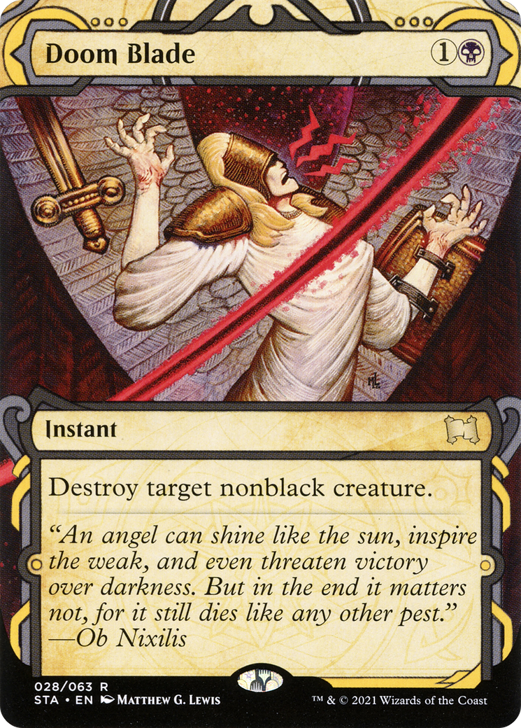 Doom Blade (STA-028) - Strixhaven Mystical Archive: (Showcase) (Borderless)