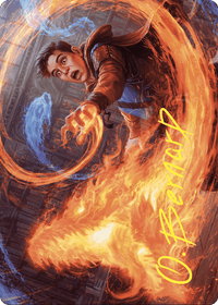 Frantic Firebolt // Frantic Firebolt (AWOE-016) - Wilds of Eldraine Art Series (Borderless) Foil