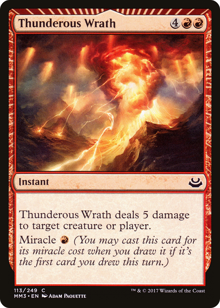 Thunderous Wrath (MM3-113) - Modern Masters 2017: (miracle) Foil