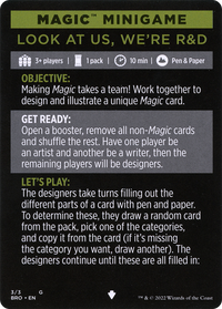 Look at Us, We're R&D // Look at Us, We're R&D (cont'd) (MBRO-003) - The Brothers' War Minigames Foil
