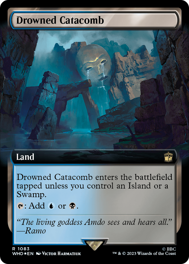 Drowned Catacomb (Extended Art) (Surge Foil) (WHO-1083) - Doctor Who: (Extended Art) Foil