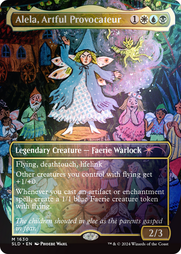 Alela, Artful Provocateur (1630) (Rainbow Foil) (SLD-1630) - Secret Lair Drop (Borderless) Foil