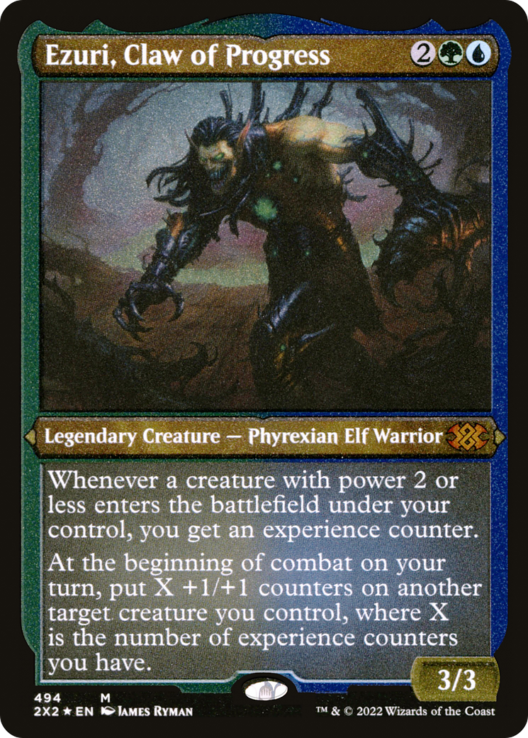 Ezuri, Claw of Progress (Foil Etched) (2X2-494) - Double Masters 2022 Foil