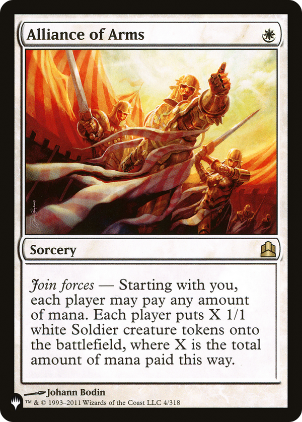 Alliance of Arms (LIST-4/318) - The List