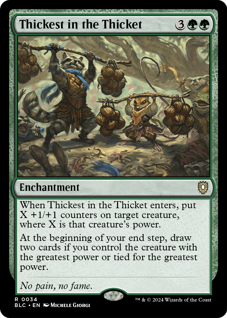 Thickest in the Thicket (BLC-034) - Bloomburrow Commander