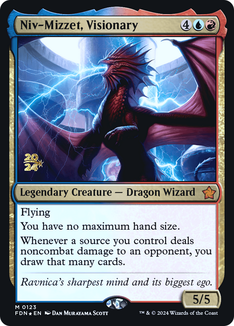 Niv-Mizzet, Visionary (PRE-123) - Foundations Promos Foil