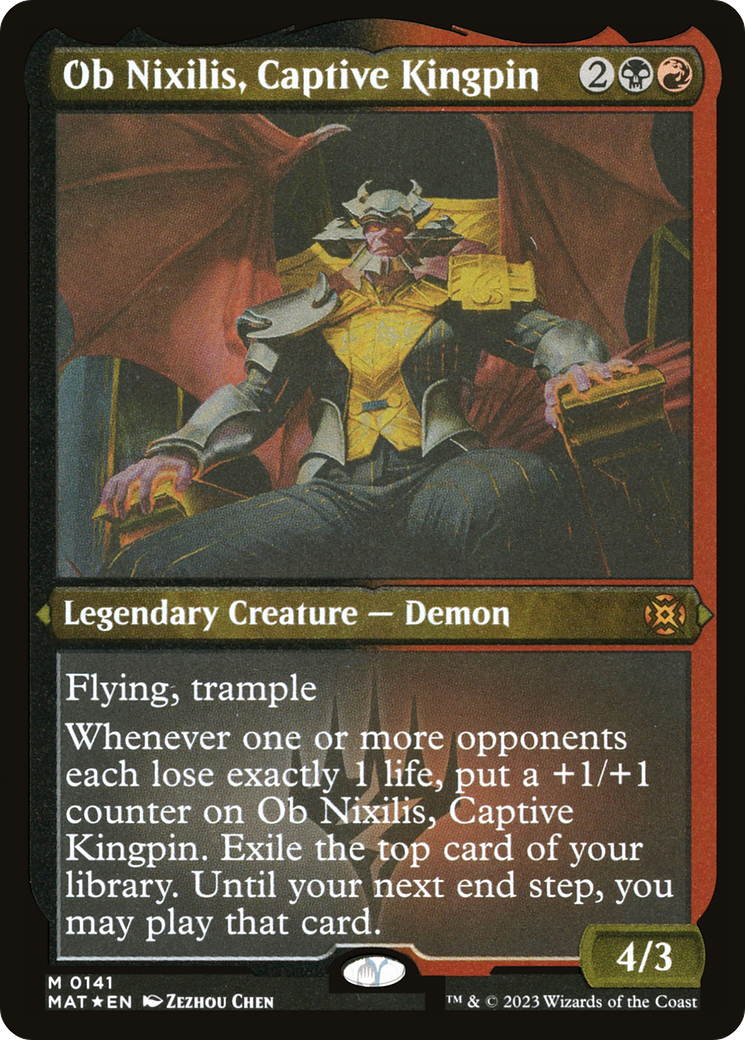 Ob Nixilis, Captive Kingpin (Foil Etched) (MAT-141) - March of the Machine: The Aftermath Foil