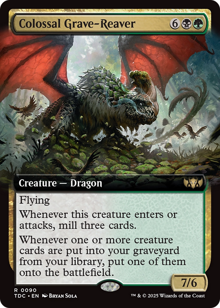 Colossal Grave-Reaver (Extended Art) (TDC-090) - Commander: Tarkir: Dragonstorm: (Extended Art)