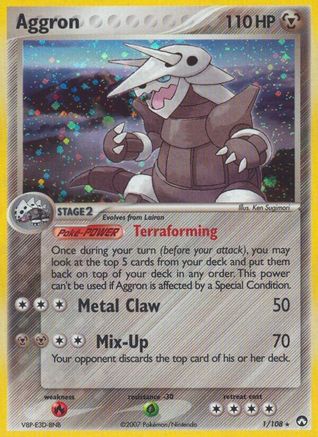 Aggron - Holofoil Power Keepers - Holo Rare